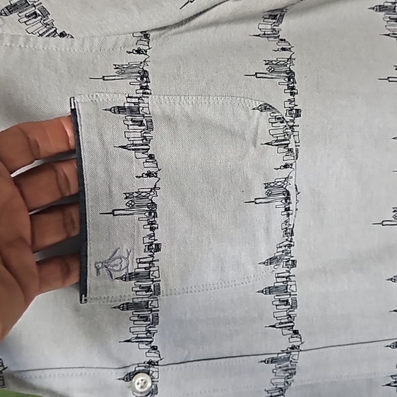 Penguin Heritage slim-fit men's city striped button down shirt size large - Picture 5 of 12